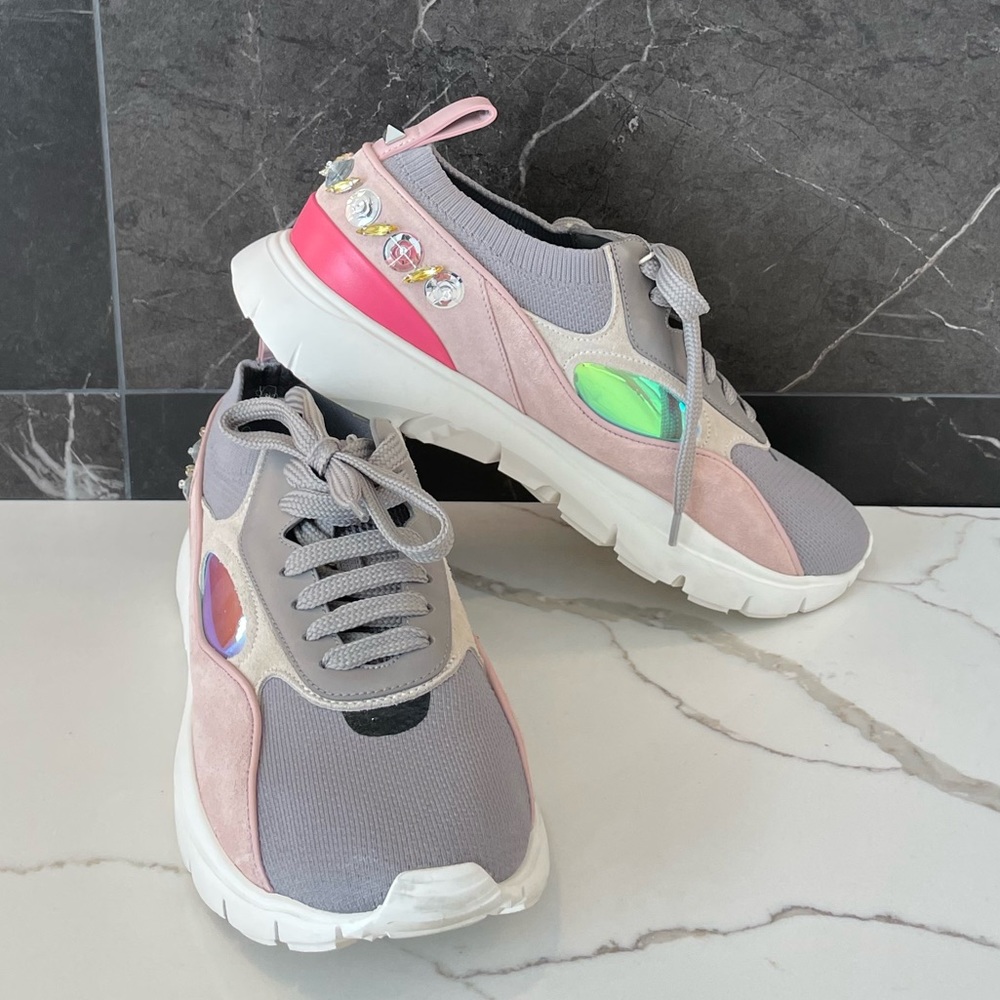 ๐ HP ๐ Valentino Knit Embellished Sneakers - Picture 2 of 10